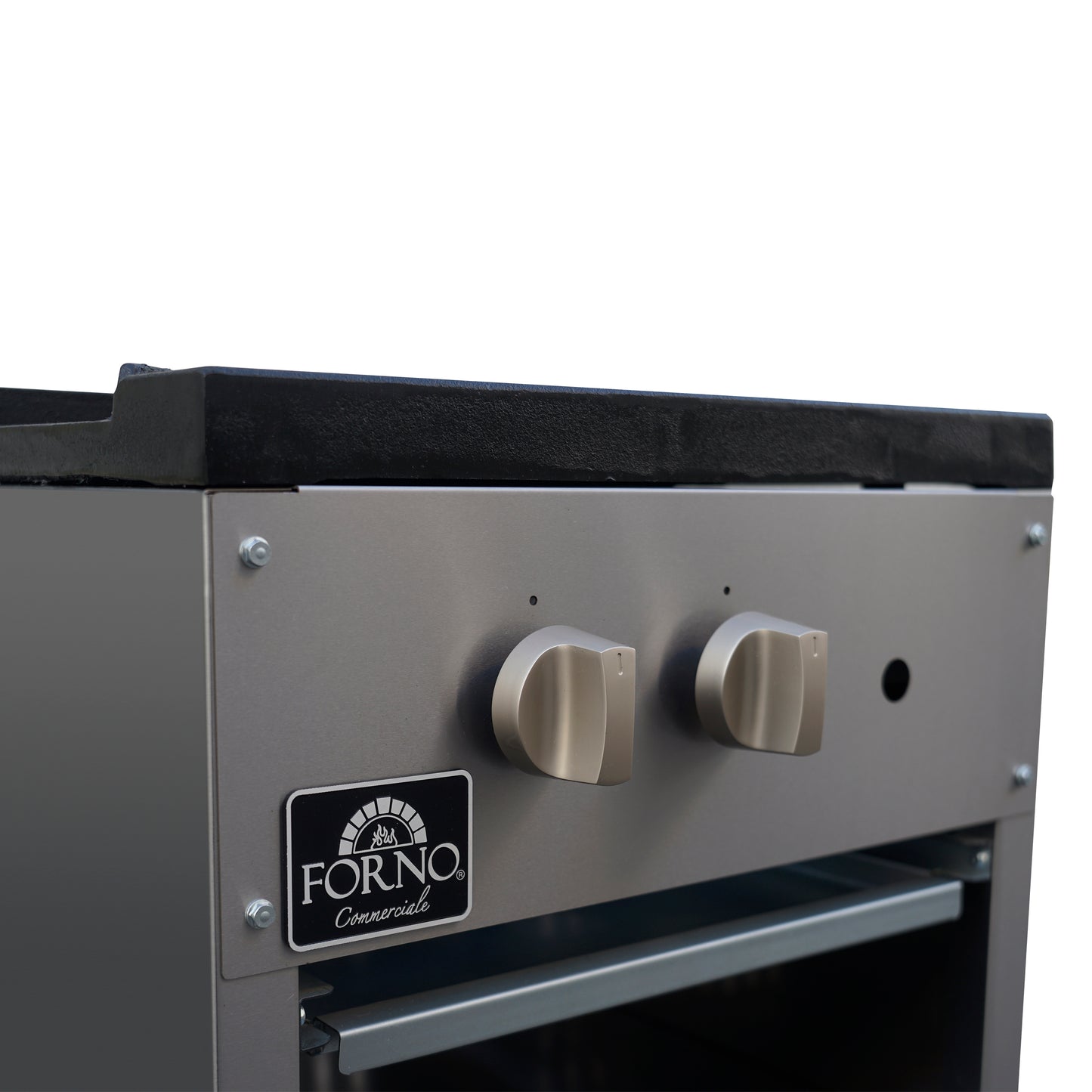 Forno Commerciale gas stock pot range, 1 powerful 3-ring burner, 80,000 BTU, durable stainless steel, heavy-duty cast iron grate - Forno Appliances