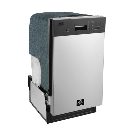 Lave-vaisselle encastrable Forno Polo de 18 pouces en acier inoxydable, 8 couverts, certifié ENERGY STAR, 52 dBA
