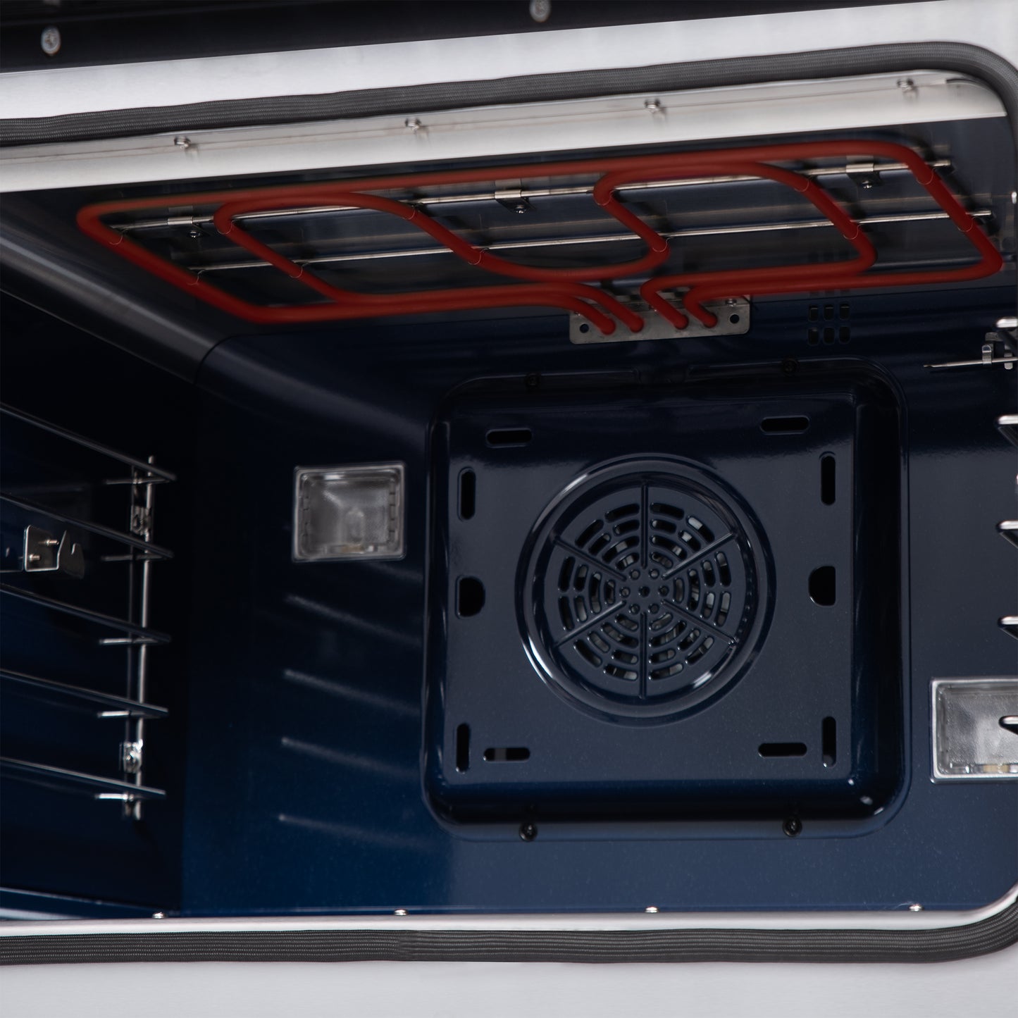 Forno Capriasca Cuisinière autonome à double énergie avec portes françaises 30 pouces en noir avec accessoires en laiton antique, 5 brûleurs, four à convection véritable