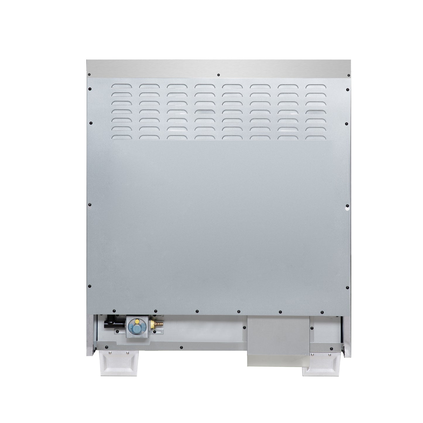 Forno Capriasca Cuisinière autonome à double énergie avec portes françaises de 30 pouces en blanc avec accessoires en laiton antique, 5 brûleurs, four à convection véritable