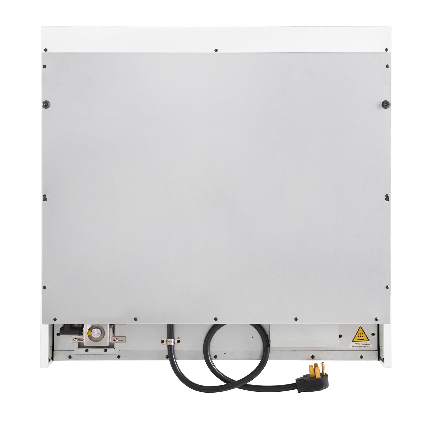 Cocina de doble combustible Forno Antico de 36 pulgadas con diseño en blanco y latón antiguo, 6 quemadores de gas sellados y horno eléctrico de convección.