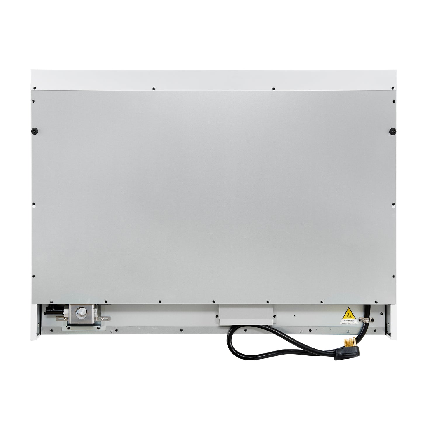 Cuisinière mixte Forno Antico 48 pouces, blanche avec finition laiton antique, 8 brûleurs, 94 000 BTU, 5,5 cu.ftFours doubles & Plaque