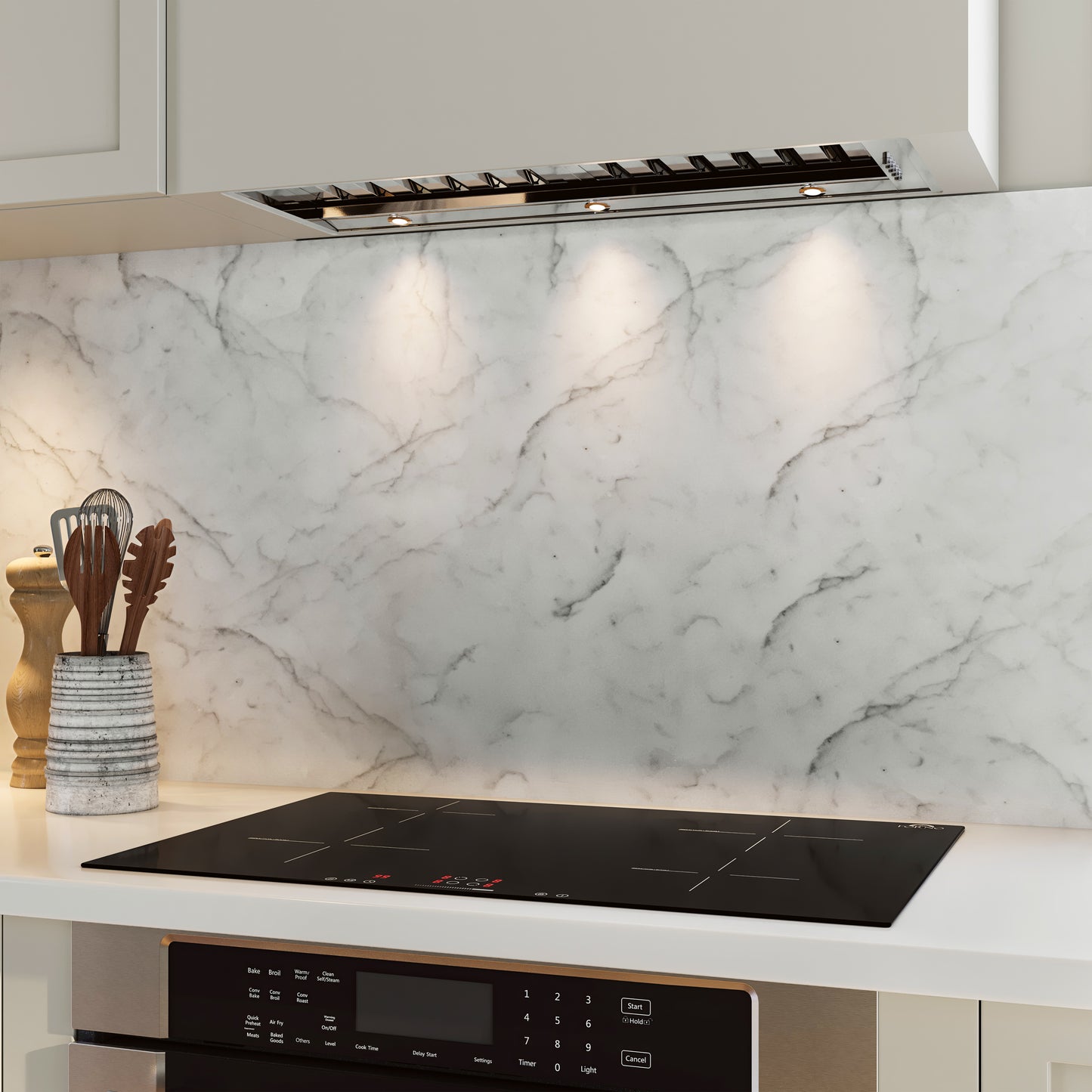 Horno de pared eléctrico Forno Villarosa de 30 pulgadas, acero inoxidable, capacidad de 5.0 pies cúbicos, freidora de aire, limpieza a vapor, controles táctiles de vidrio