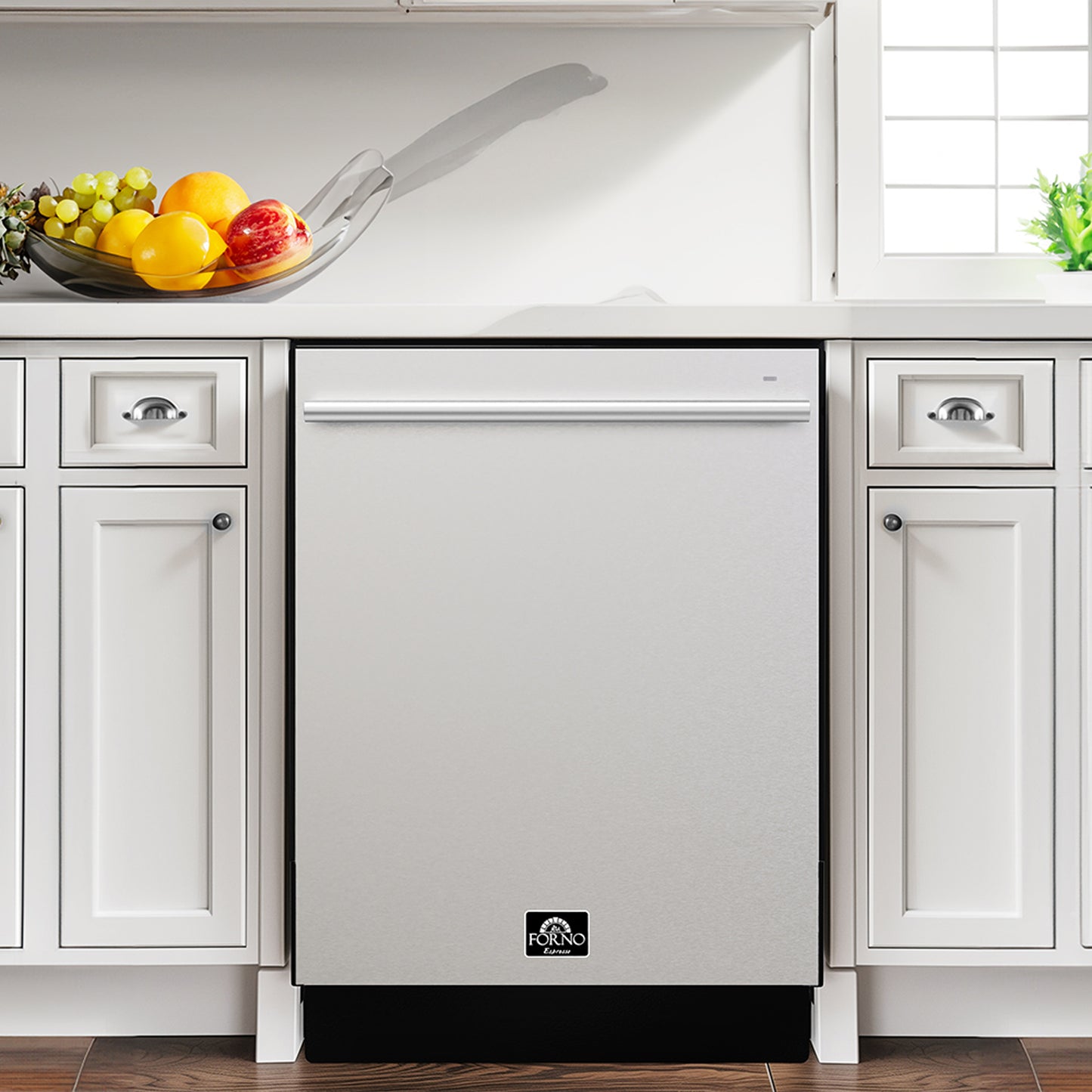 Ensemble cuisine premium FORNO 3 pièces - cuisinière à gaz 30", réfrigérateur congélateur en bas, lave-vaisselle encastré, acier inoxydable - FBDL-012-01CAUS - Forno Appliances