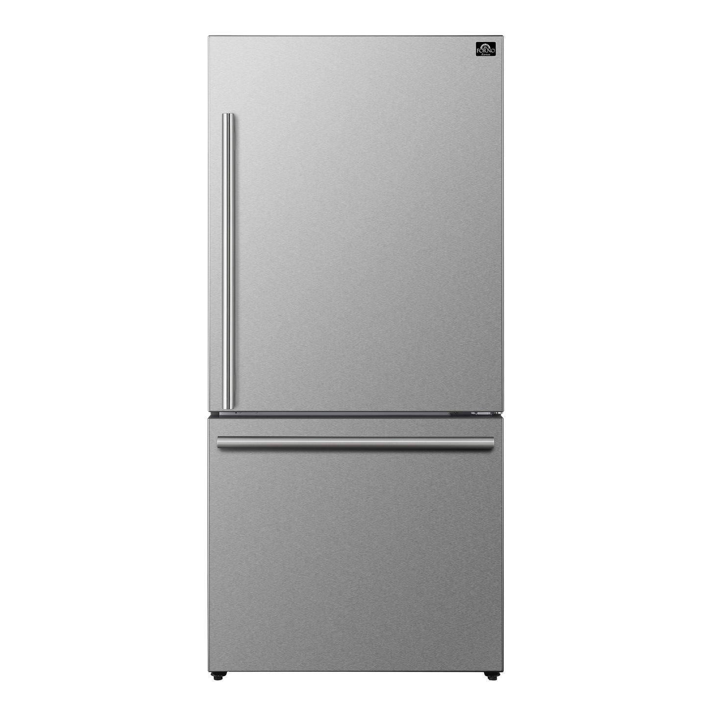 Forno Milano 2-Piece 62-Inch Freestanding Dual Bottom Freezer Refrigerator, Stainless Steel – 34.4 cu.ft, Touch Control, Ice Maker - Forno Appliances