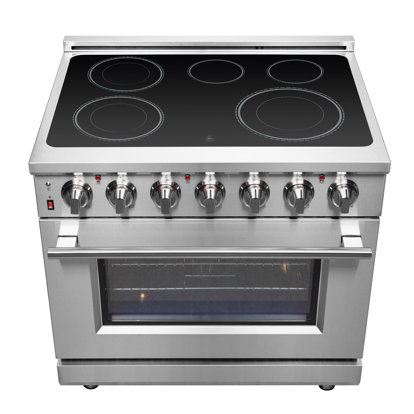 Forno Massimo Cuisinière électrique autoportante à porte de chef de 36 pouces, four à convection véritable