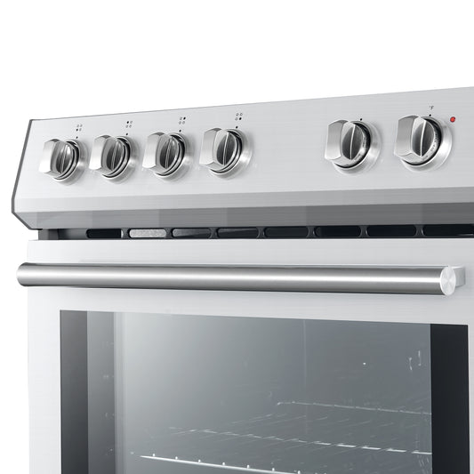 FORNO Premium Paquete de Cocina de 3 Piezas - Cocina Leonardo Espresso de 30" en Acero Inoxidable, Refrigerador con Congelador Inferior de 31" en Acero Inoxidable, Lavavajillas de 24" en Acero Inoxidable - FBDL-007-01CA