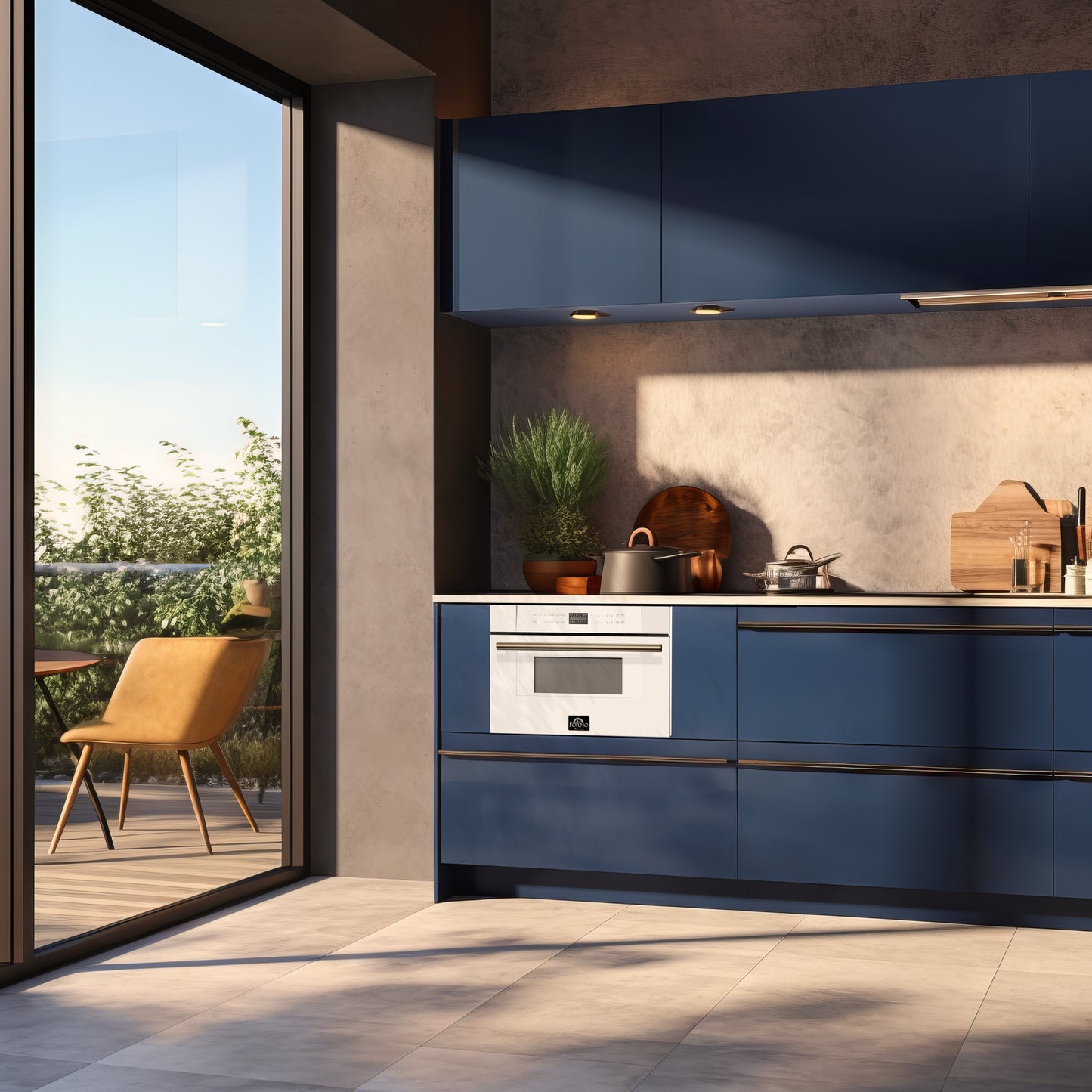 Forno Capoliveri Cajón Microondas de 30 Pulgadas, Blanco, 1.2 pies cúbicos, 1500 Vatios, Empotrado, Control Táctil con Pantalla LCD, Apertura/Cierre Automático Táctil, 11 Niveles de Potencia, Cocina con Sensor