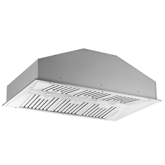 Hotte de cuisinière Forno Altilia de 48 pouces, acier inoxydable, éclairage LED, filtres à chicane