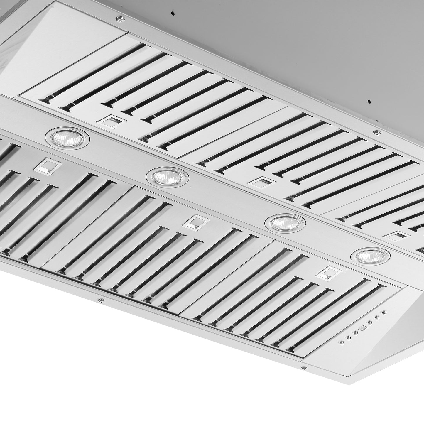 Campana extractora insertable Forno Altilia de 48 pulgadas, acero inoxidable, iluminación LED, filtros deflectores