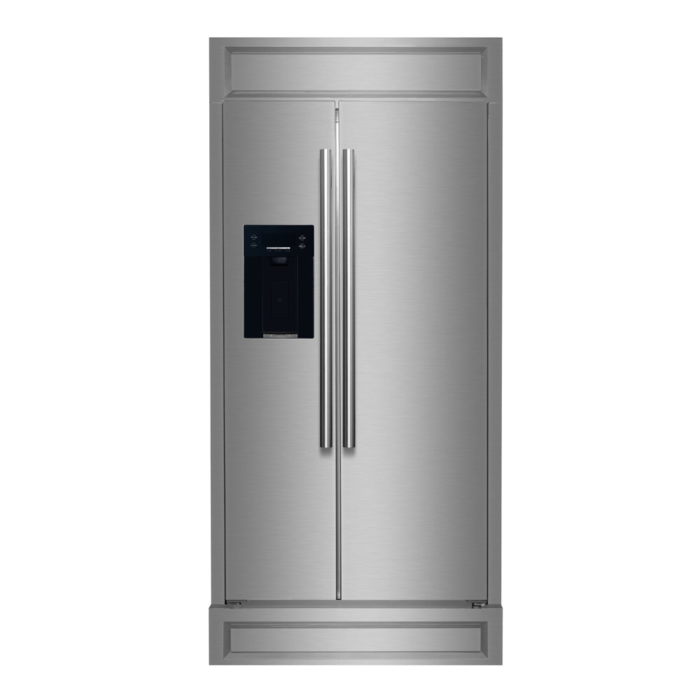 Forno Salerno 40-Inch Built-In Stainless Steel Refrigerator, 20 cu