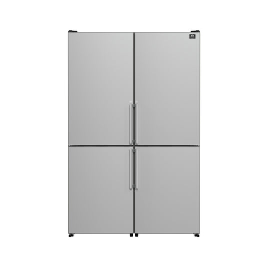 Conjunto de cocina premium de 2 piezas FORNO: cocina de inducción Donatello de 30", refrigerador Guardia de 46.8" con congelador inferior - FBDL-008-01CAUS