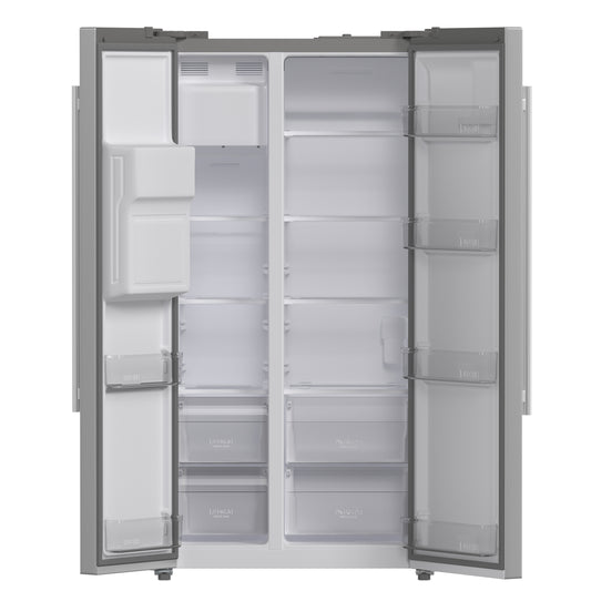 Forno Salerno 36-Inch Side-by-Side Stainless Steel Refrigerator, 20 cu.ft, ENERGY STAR Certified - Forno Appliances