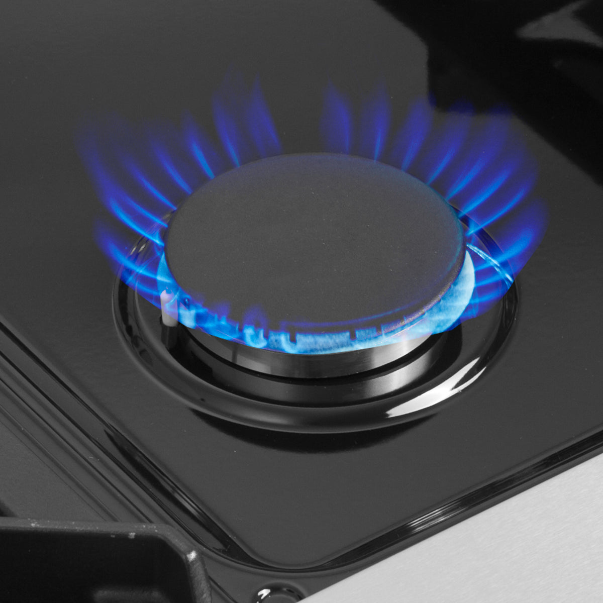 Cuisinière à gaz Forno Galiano 36 pouces avec portes françaises, finition noire et laiton antique, 6 brûleurs scellés 83 000 BTU, four à convection 5,36 pi³ - Forno Appliances