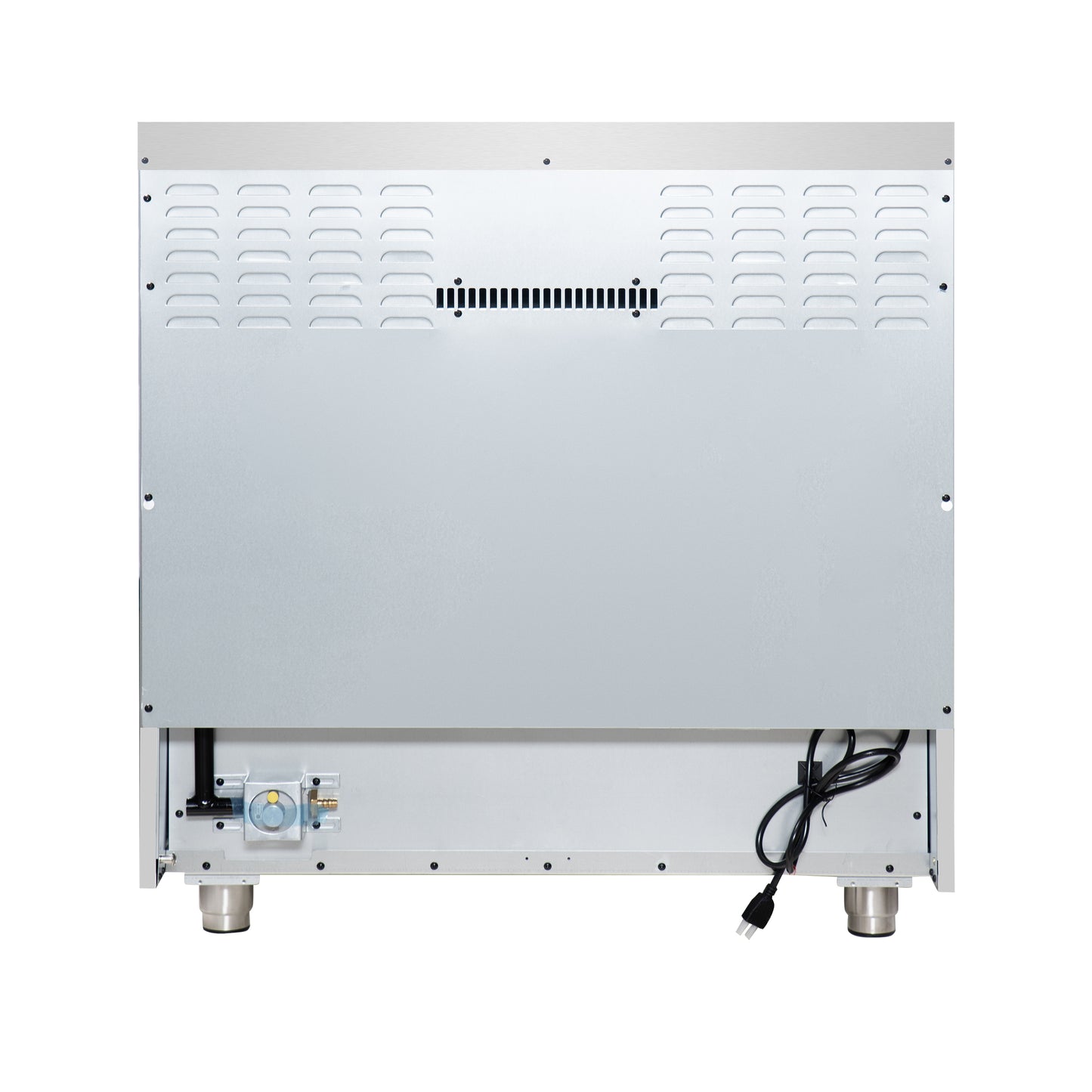 Cuisinière à gaz autonome noire Forno Massimo de 36 pouces, 6 brûleurs scellés, four à convection, écoénergétique