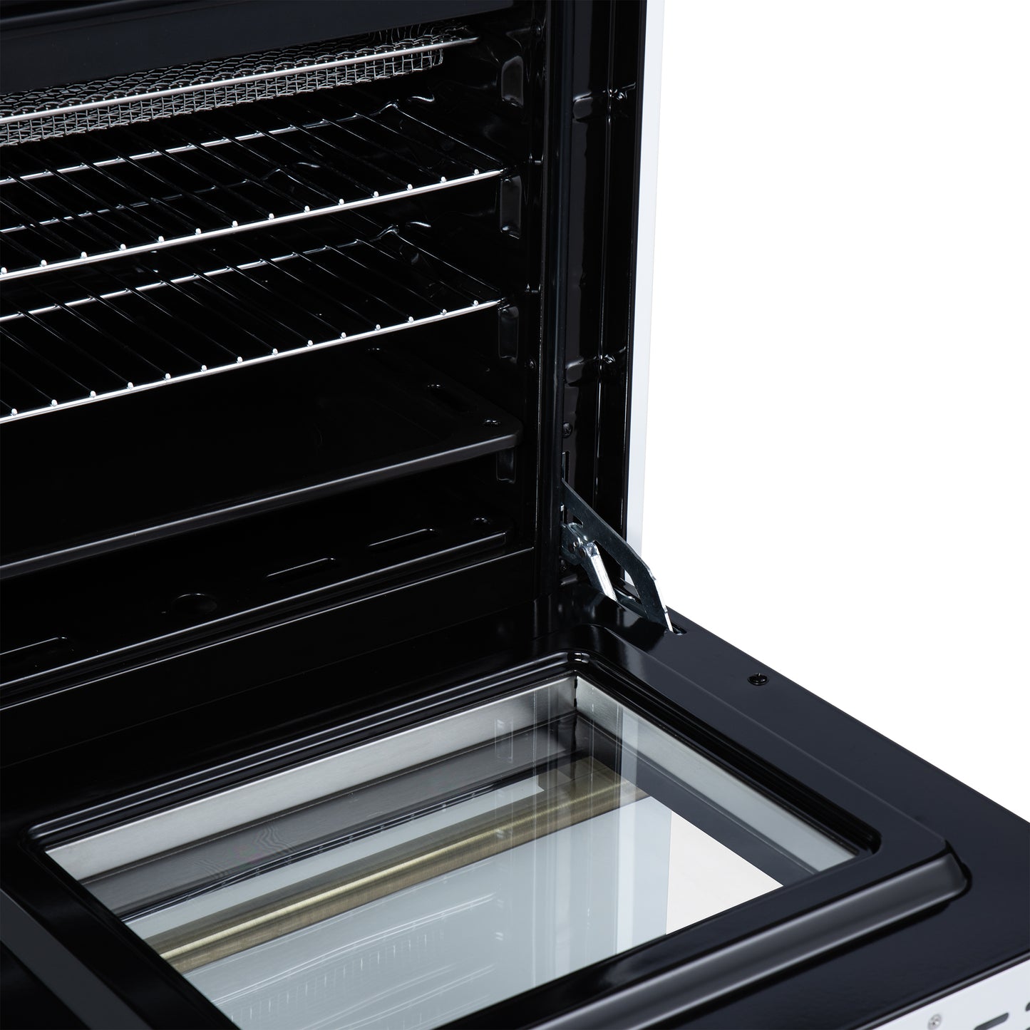 Forno Breno Cuisinière à gaz autoportante de 24 pouces en blanc avec laiton antique, prise incluse, économe en énergie