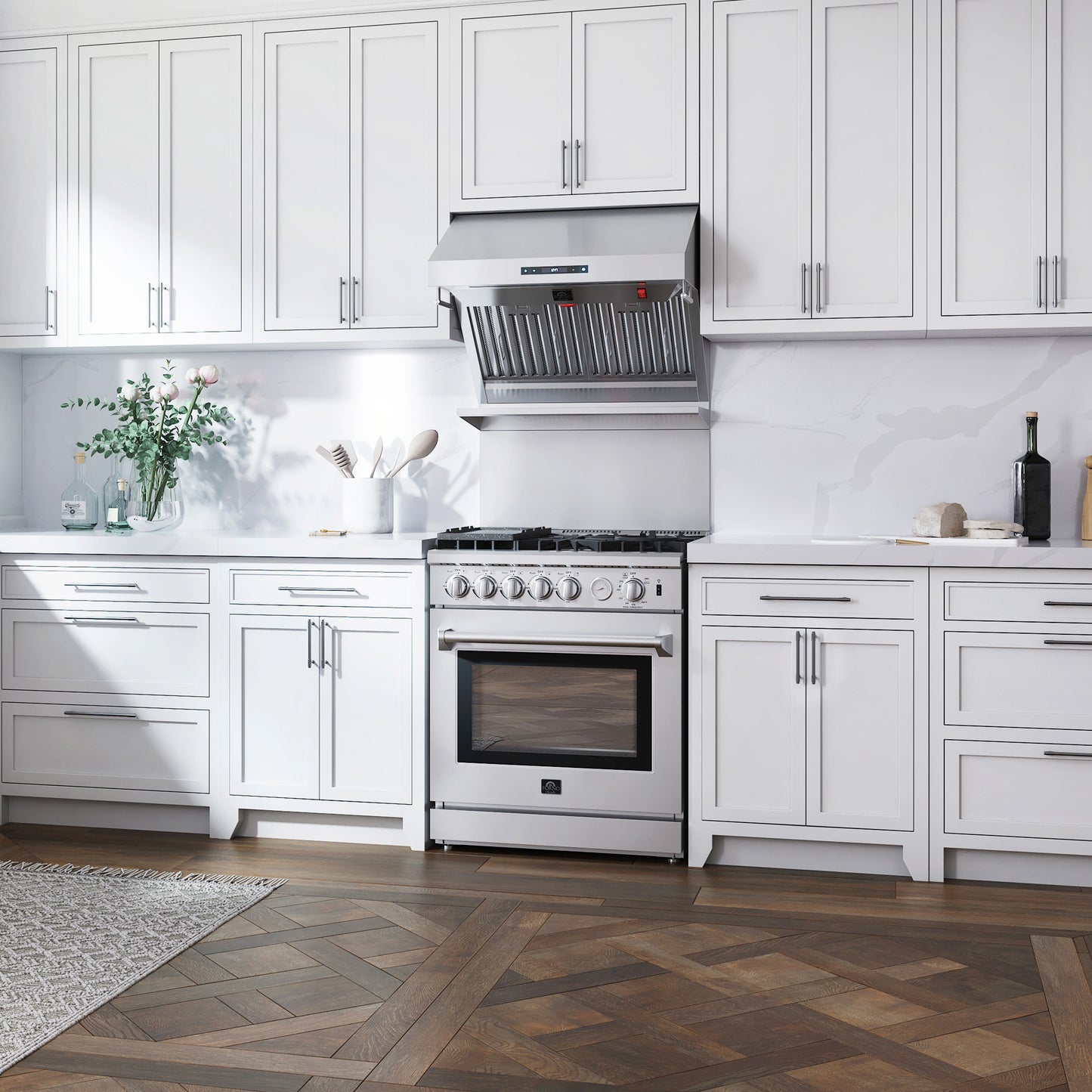 Campana extractora de pared Forno Savona de 30 pulgadas, filtros deflectores y protector contra salpicaduras incluido