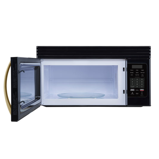 Microondas Forno Scalo de 30 pulgadas sobre la estufa, negro, 1.6 pies cúbicos, ventilación de 300 CFM, control táctil, luz LED