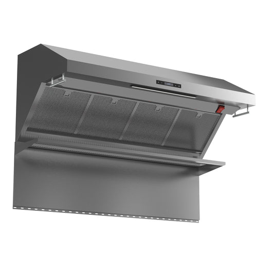 Hotte de cuisinière murale Forno Savona de 60 pouces, filtres hybrides, dosseret inclus