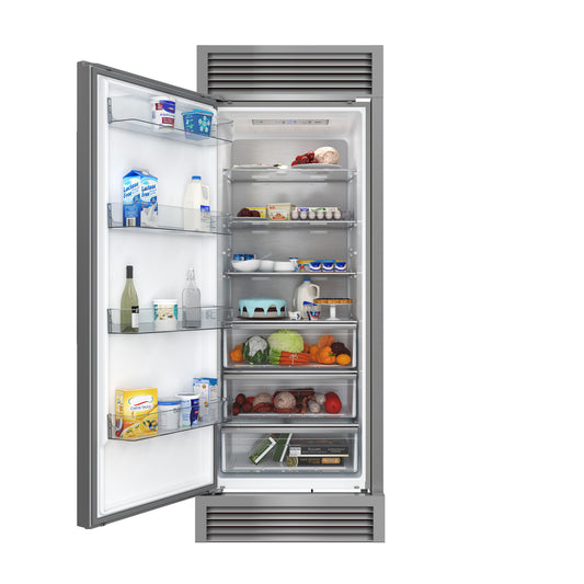 Réfrigérateur convertible encastrable Forno Maderno de 28 po, capacité de 13,6 pi³, ouverture à gauche avec grille décorative – largeur de 32 po