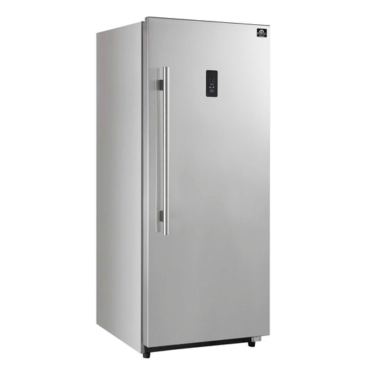 Refrigerador/congelador convertible Forno Fortezza de 28 pulgadas con apertura a la derecha, acero inoxidable, sin escarcha