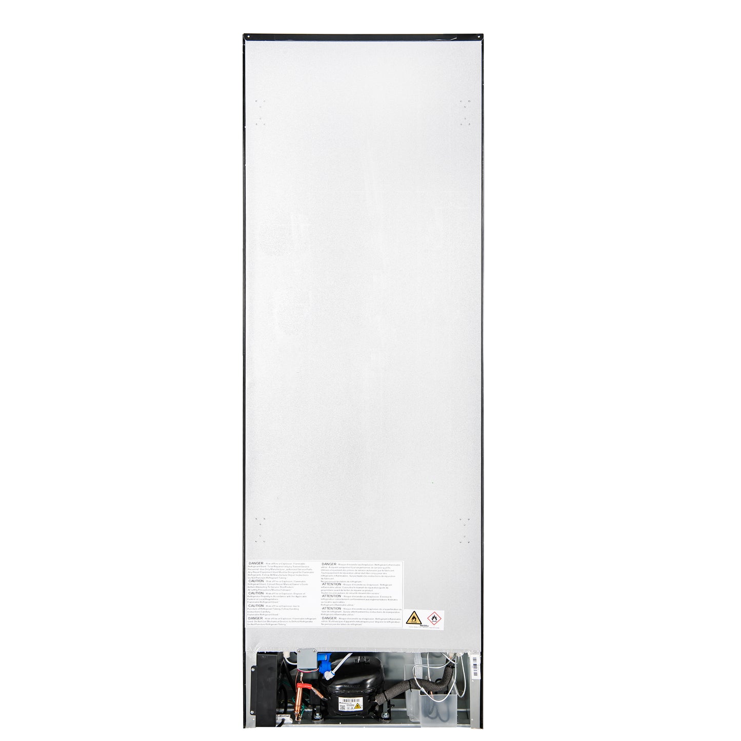 Custodia 24" Bottom Freezer, 10.3 cf., Left Swing, Ice Maker, Total No frost, Black, Antique Brass handles