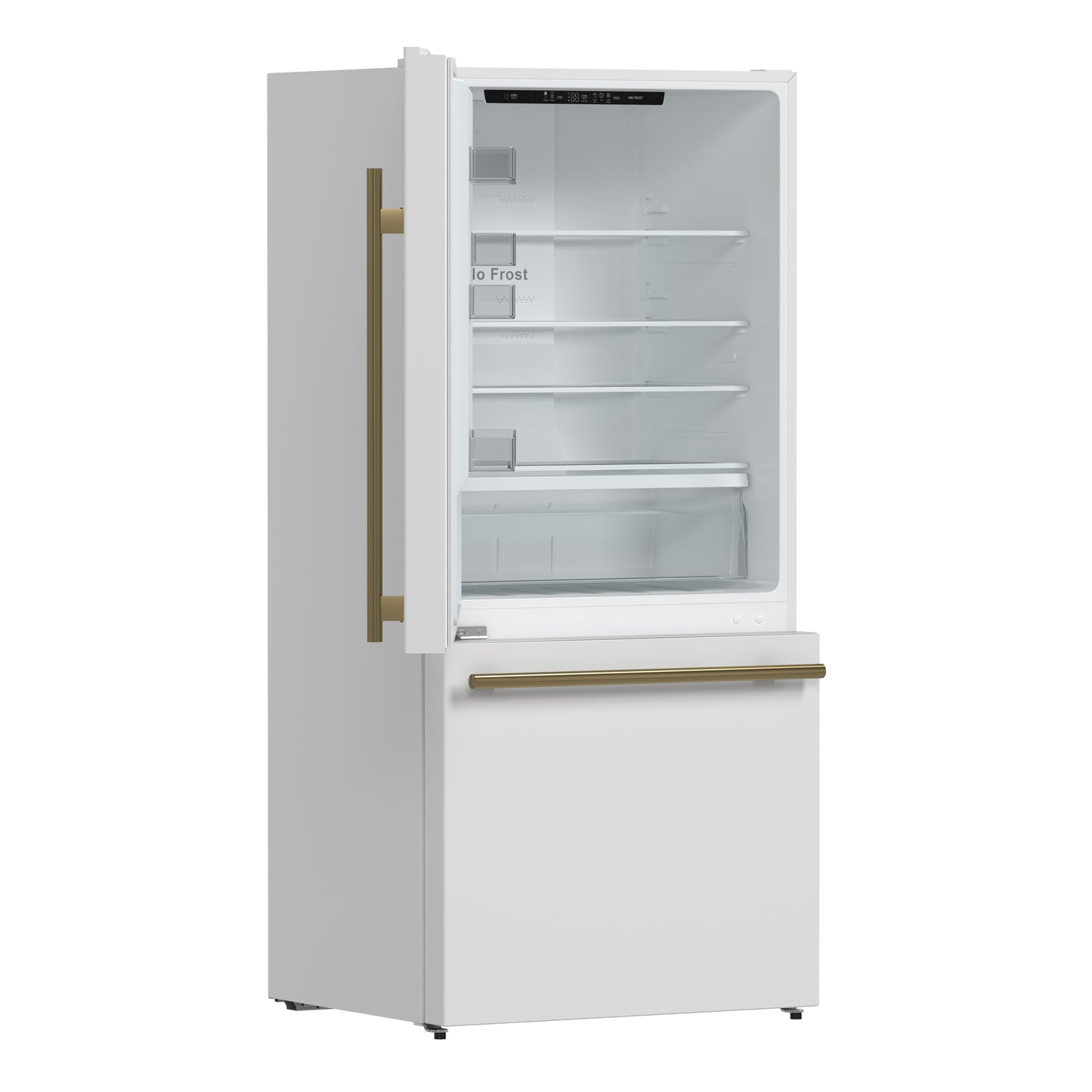 Réfrigérateur Forno Milano 2 pièces, pose libre, 62-Inch, congélateur bas double, blanc – 34.4 cu.ft, commande tactile, machine à glaçons - Forno Appliances