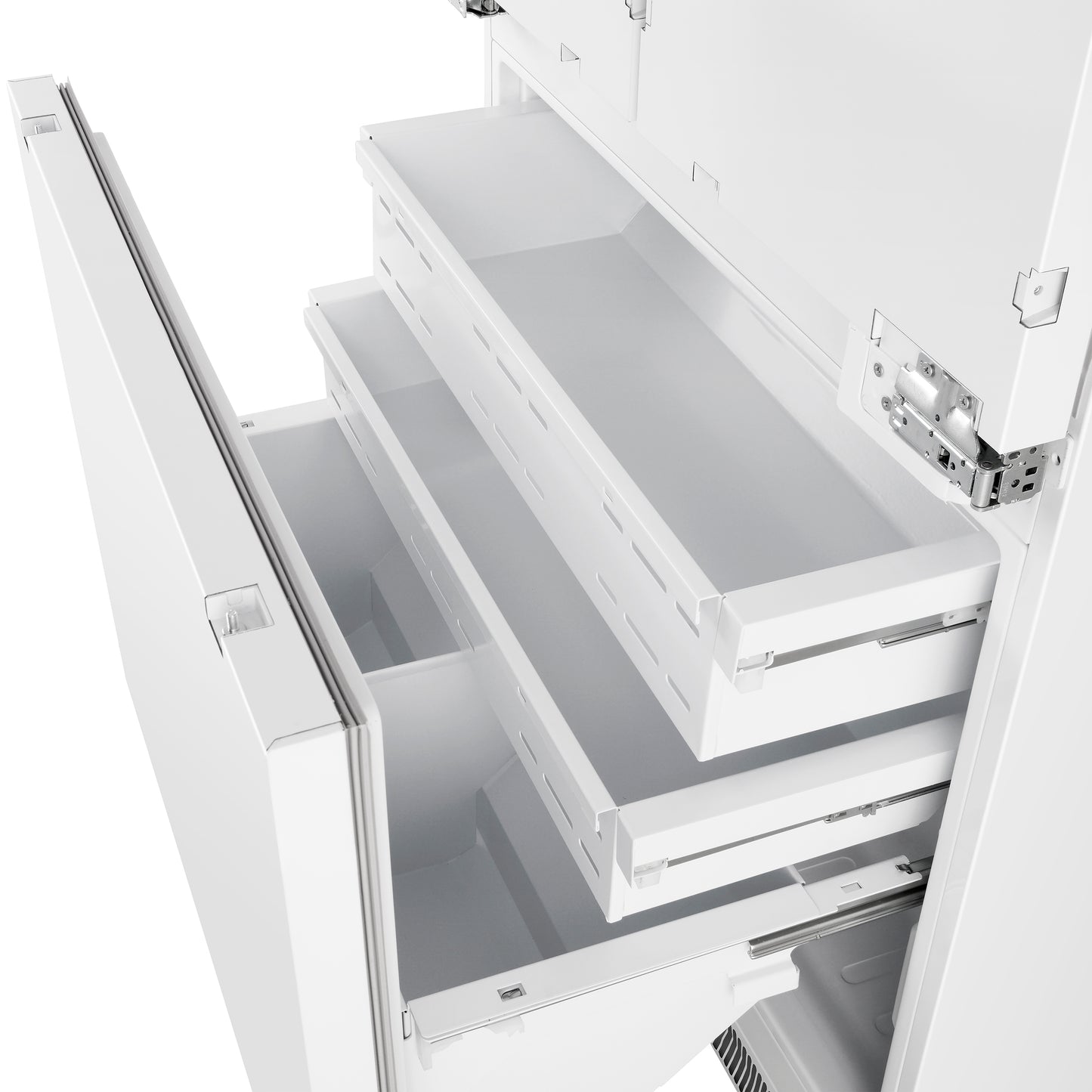 Forno Rivestito Refrigerador, Puerta Francesa, 36 Pulgadas, Energy Star, Congelación Rápida