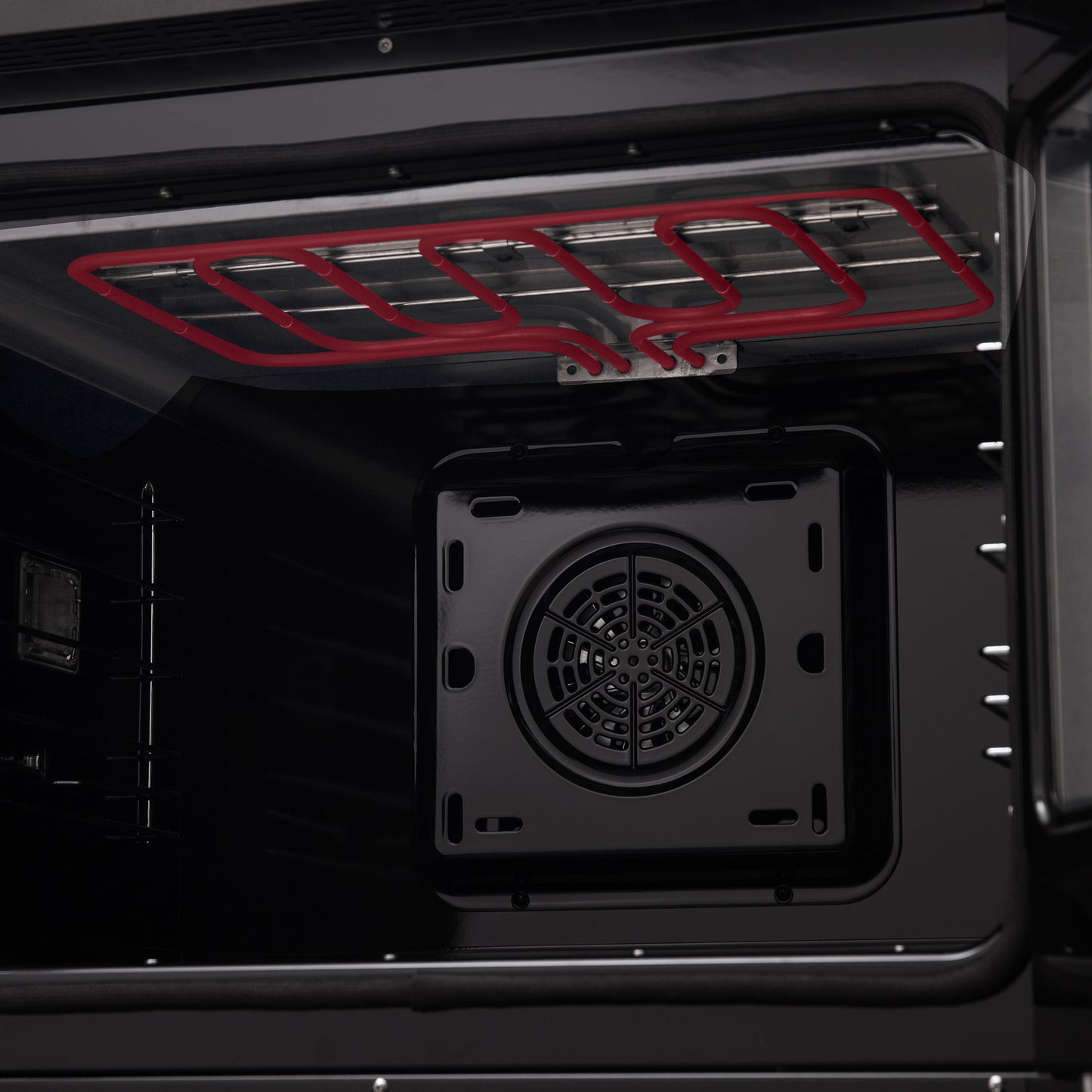 Horno eléctrico de pared Forno Asti de 30 pulgadas con puerta francesa en negro y latón antiguo, 3,68 pies cúbicos, convección real, 3600 W, freidora de aire, sous vide, autolimpieza