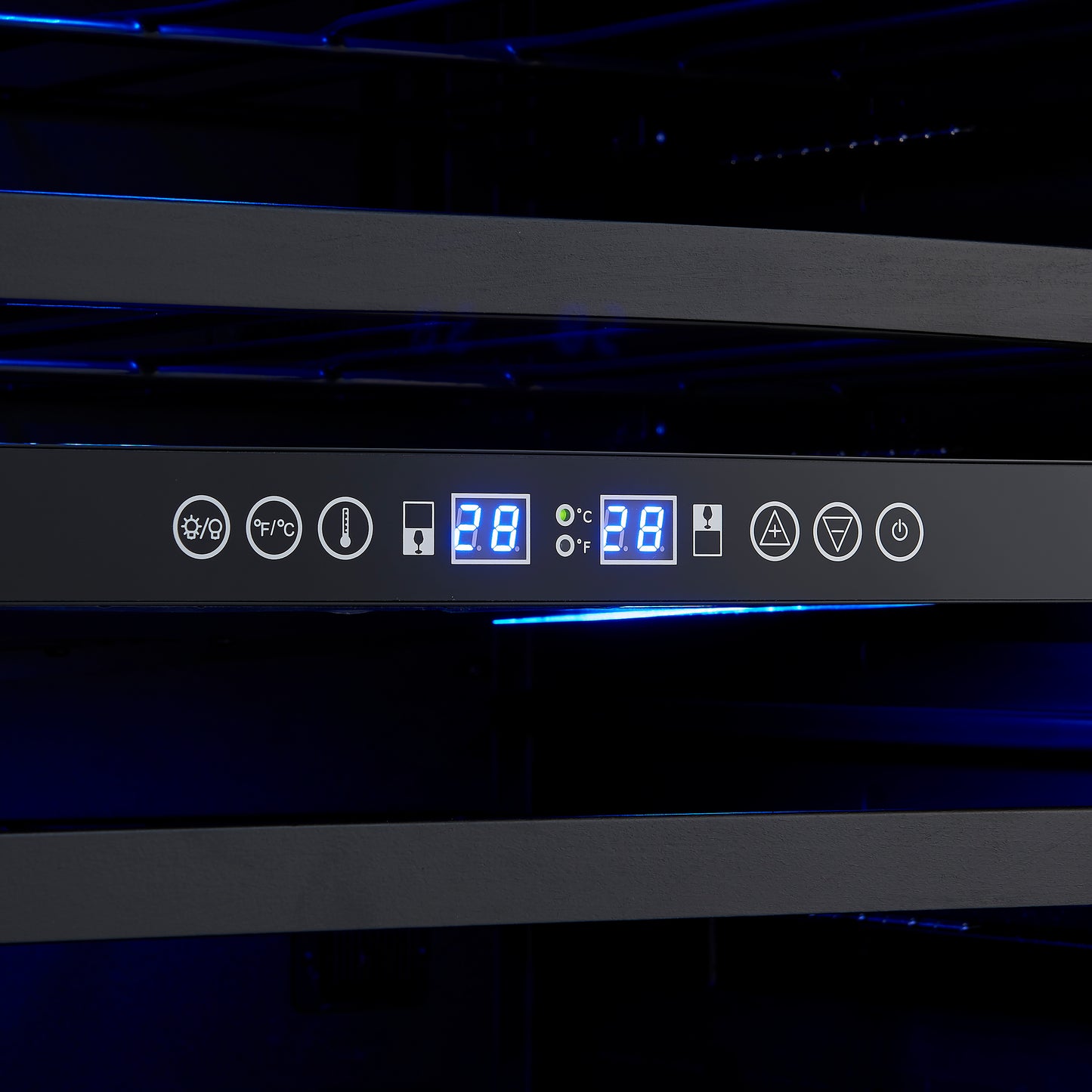 Forno Gemello Refroidisseur à vin et à boissons côte à côte de 48 pouces en blanc avec poignées en laiton antique, porte française, 9,6 pi³ pi.