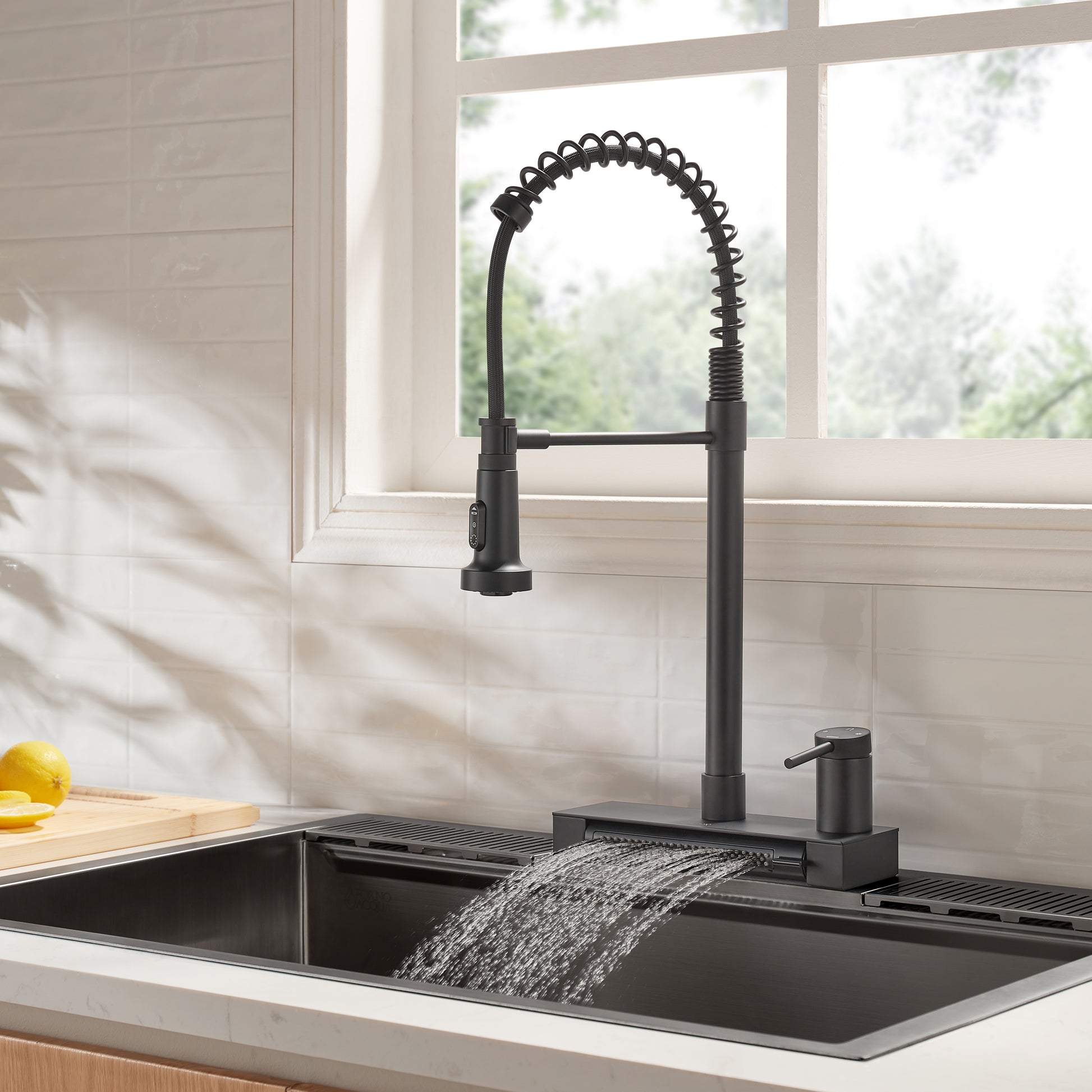 FORNO ACQUA 4 function pull-Down Waterfall Kitchen Faucet - Forno Appliances