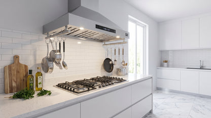 Forno Venezia 36 Inch Wall-Mounted Range Hood with Touch Controls and Baffle Filters - Forno Appliances