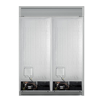 Refrigerador/congelador convertible Forno Maderno de 2 puertas, 28 pulgadas de ancho, blanco, molduras decorativas, 27.2 pies cúbicos, 84 pulgadas de alto, certificación ENERGY STAR