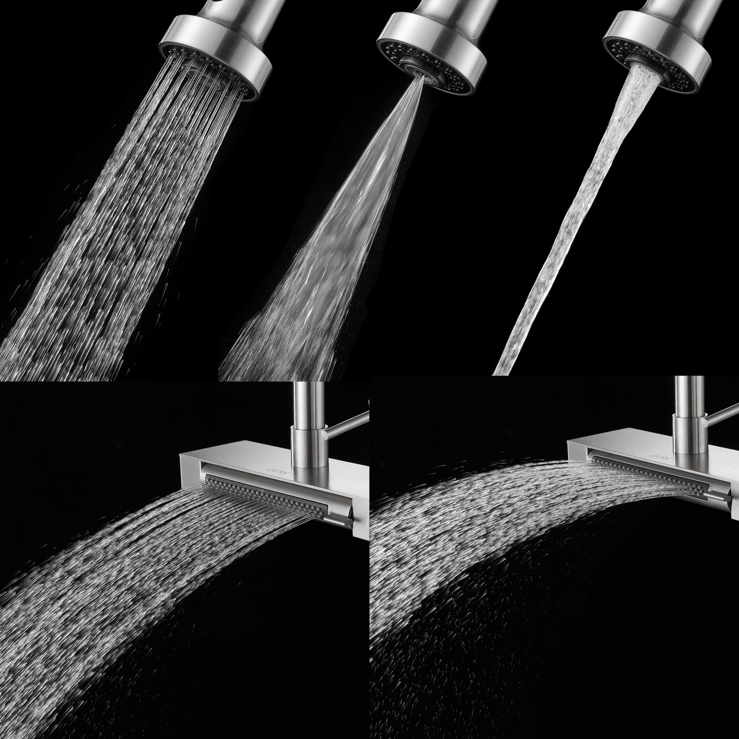 FORNO ACQUA 4 Function Waterfall  Pull-Down Kitchen Faucet - Forno Appliances