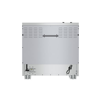 Cocina a gas Forno Capriasca de 36 pulgadas, acero inoxidable, 6 quemadores de latón, 120,000 BTU, horno de convección, eficiencia energética