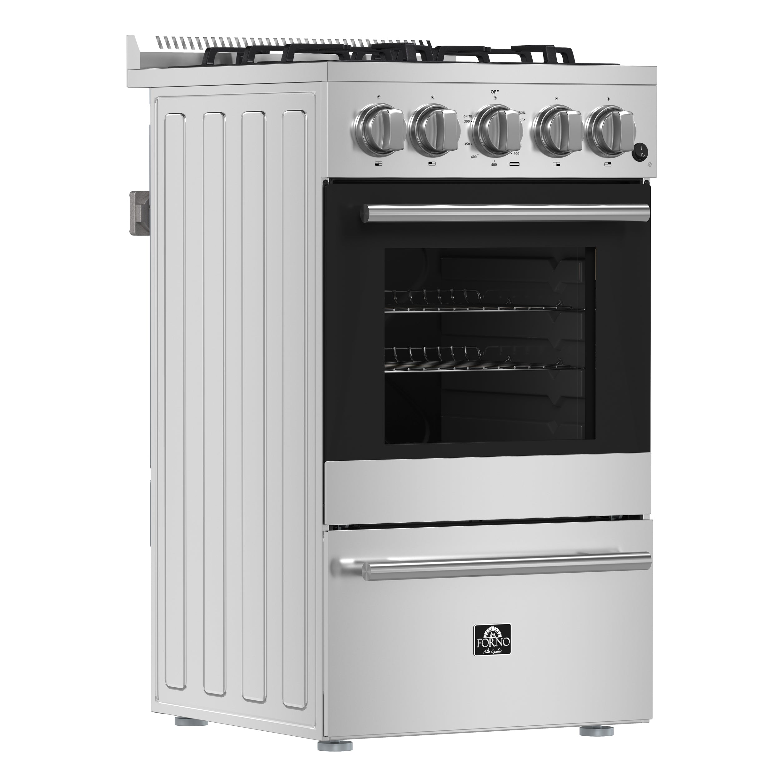 Forno Lamazze 20-Inch Freestanding Gas Range, Compact Design