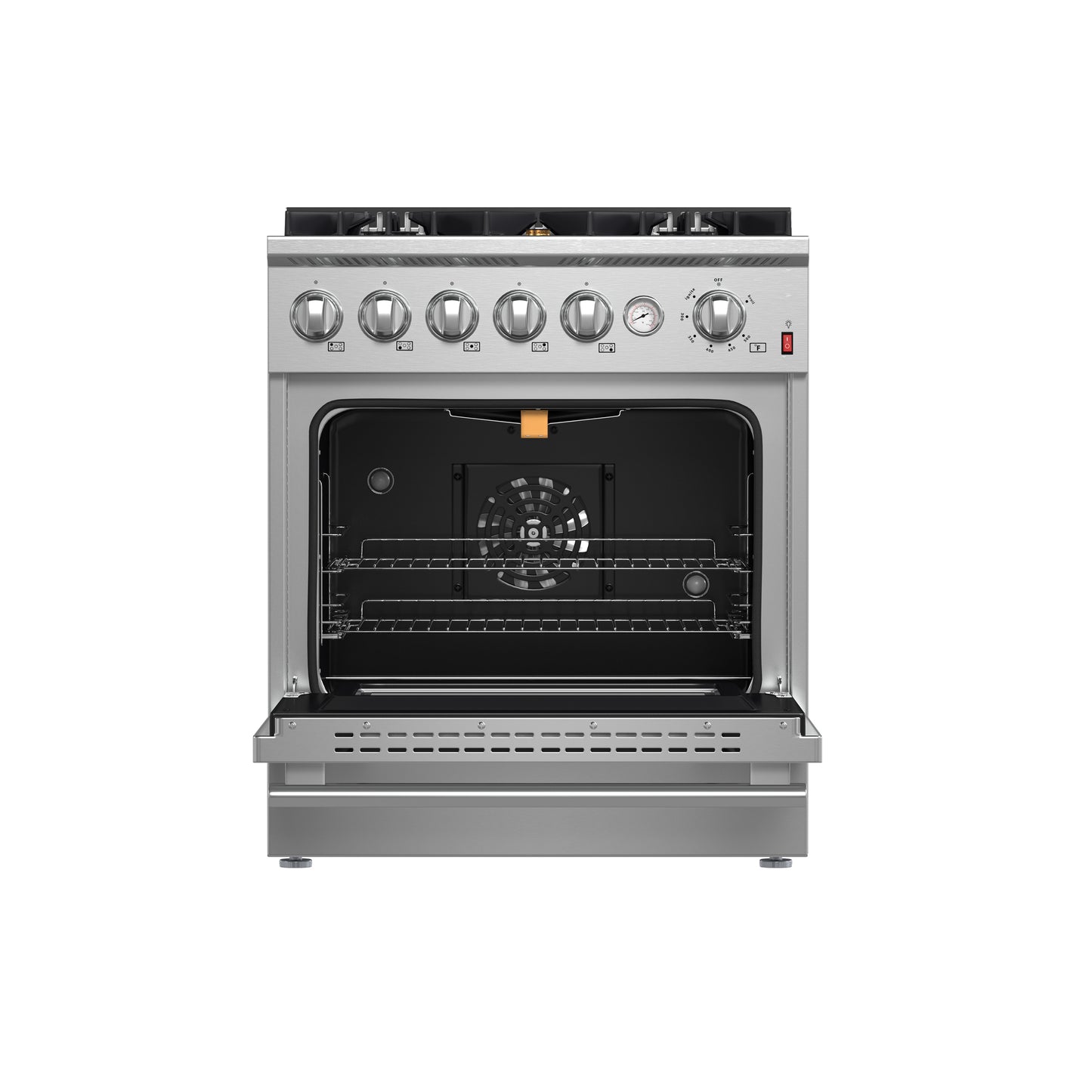 Cocina a gas FORNO Giovanni de 30 pulgadas, acero inoxidable, 5 quemadores, 67,000 BTU, horno de convección de 4.32 pies cúbicos