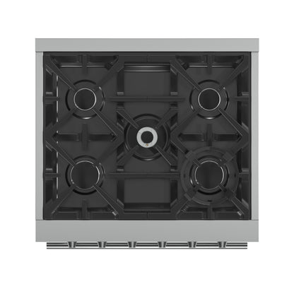 Cocina a gas independiente Forno Massimo de 30 pulgadas, 4 quemadores y horno de convección real