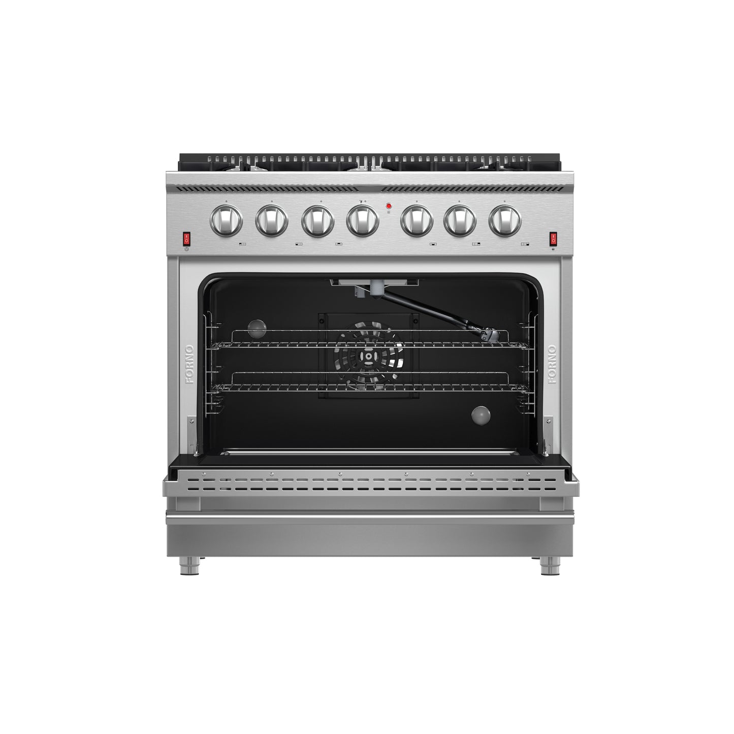 Cocina a gas independiente Forno Galiano de 36 pulgadas, acero inoxidable, 6 quemadores, de bajo consumo