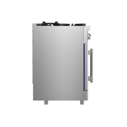 Cuisinière à gaz autonome à portes françaises Forno Massimo de 30 pouces, 4 brûleurs, four à convection, écoénergétique