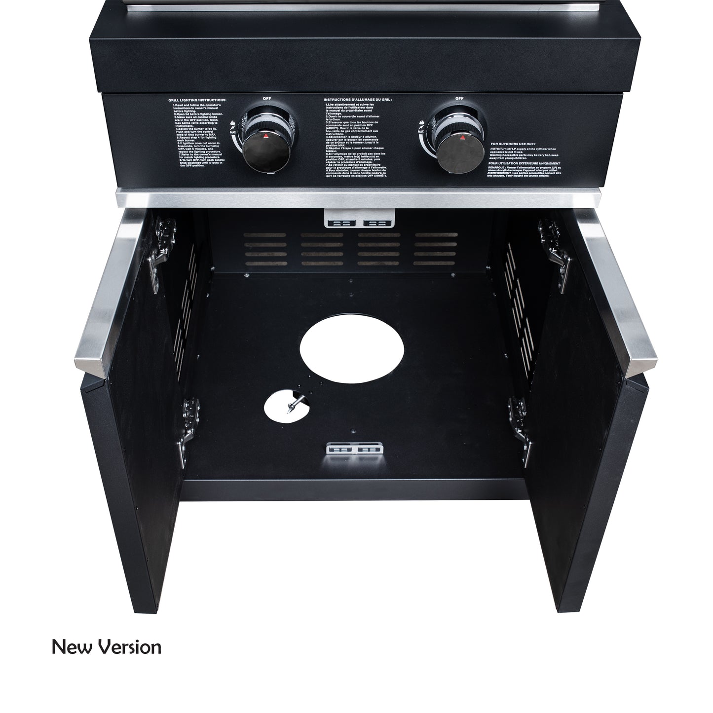 Cuisine extérieure Forno All'Aperto 99 600 BTU, 5 brûleurs, brûleurs infrarouges, brûleur latéral, comptoirs en pierre frittée noire, four à pizza à gaz, module évier, bar & Centre de boissons