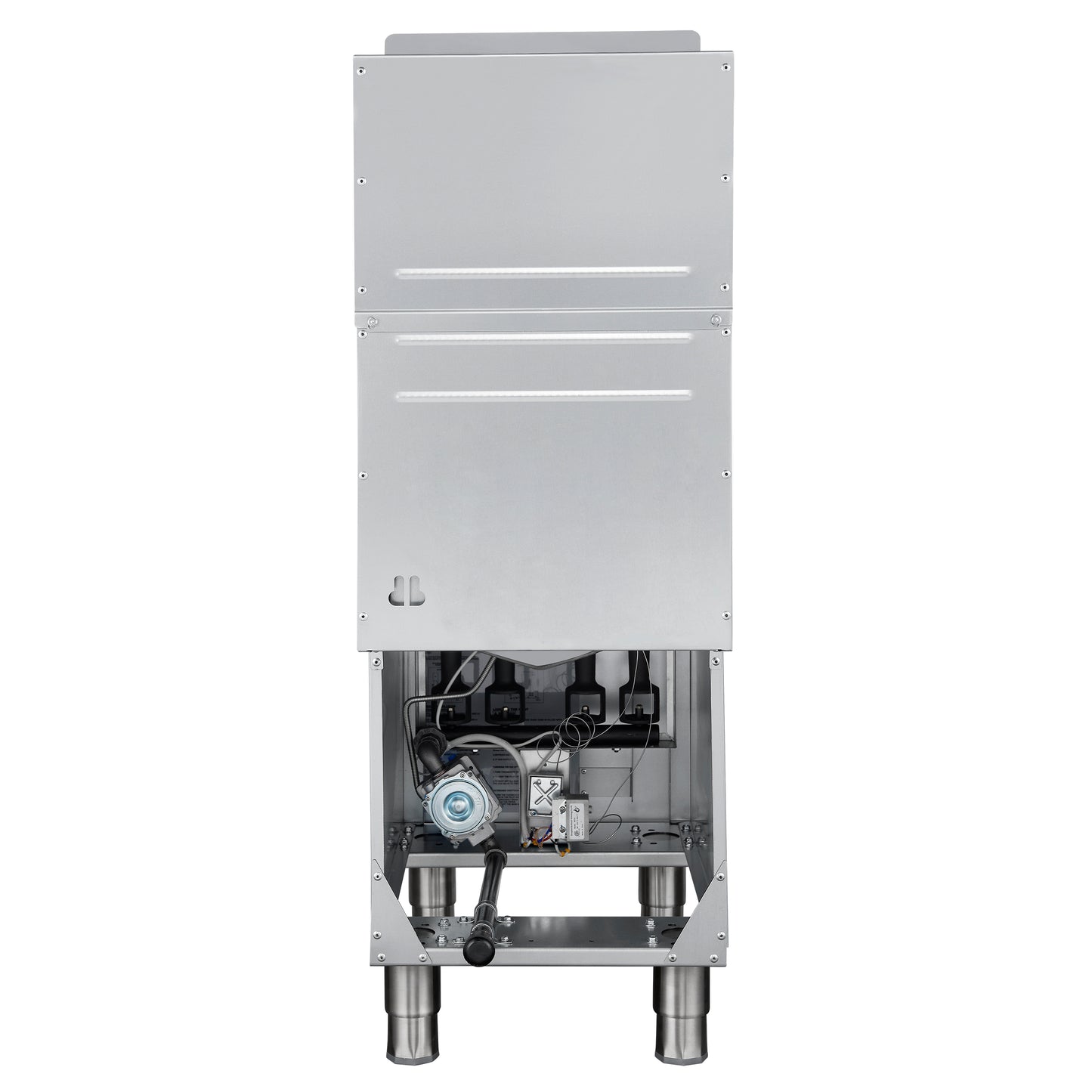 Friteuse commerciale au gaz naturel FORNO, 4 brûleurs 120 000 BTU, capacité d'huile de 50 lb