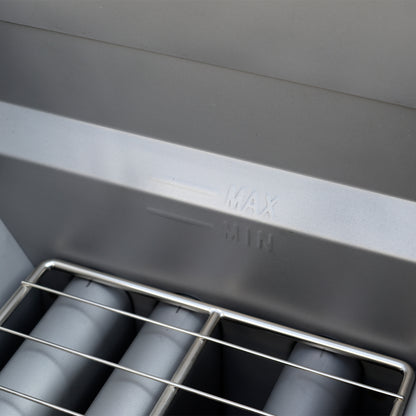 Friteuse commerciale au gaz naturel FORNO, 4 brûleurs 120 000 BTU, capacité d'huile de 50 lb