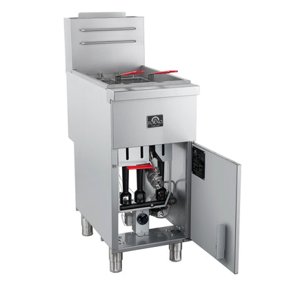 Friteuse commerciale au gaz naturel FORNO, 3 brûleurs 90 000 BTU, 40 lb, contrôle millivolt
