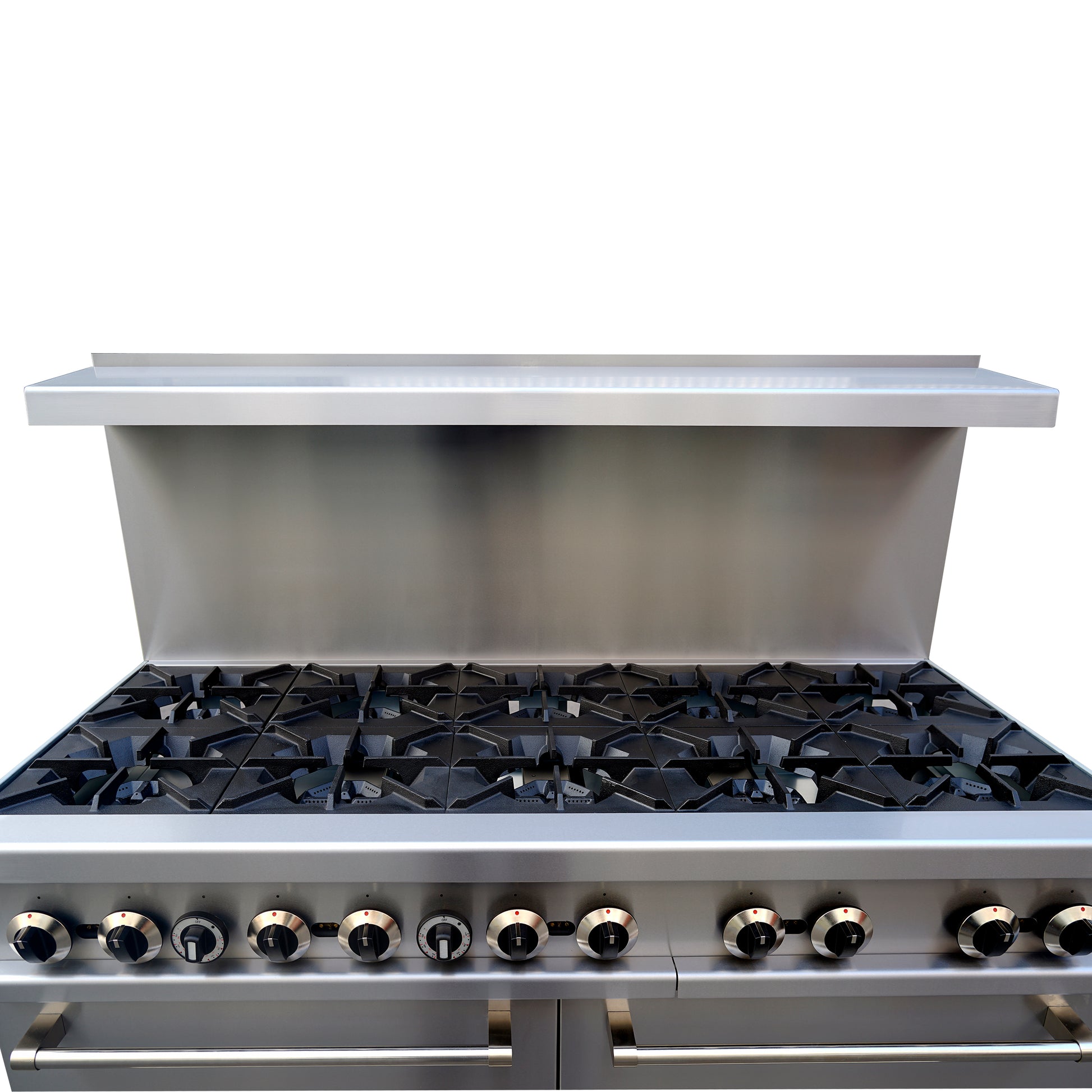 Forno Commerciale 60 Inch Stainless Steel Gas Range, 10 Burners 300,000 BTU Total, 9.3 cu.ft. Ovens - Forno Appliances