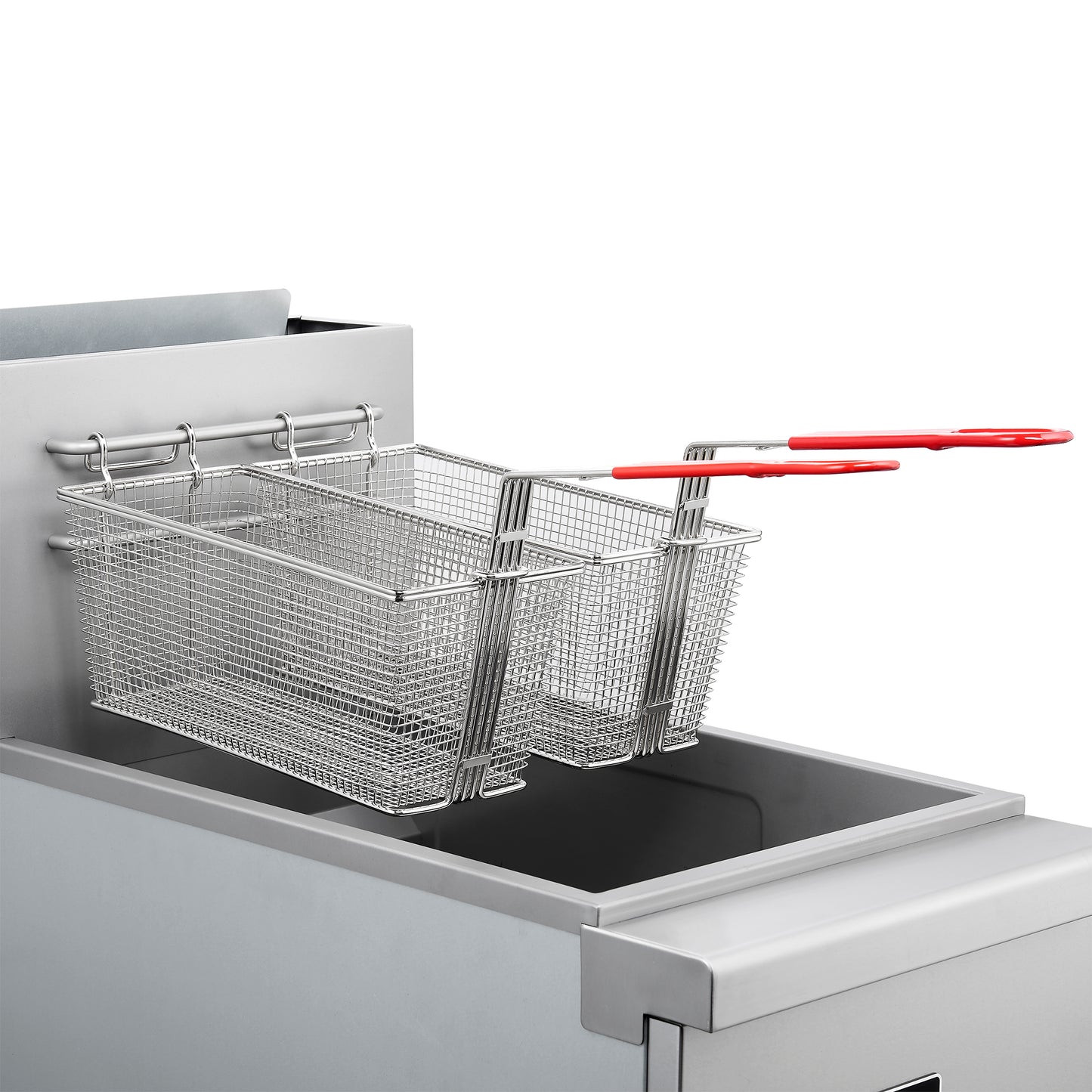 Friteuse commerciale au gaz propane FORNO, 4 brûleurs 120 000 BTU, capacité d'huile de 50 lb, contrôle millivolt