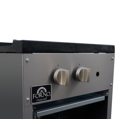 Forno Commerciale gas stock pot range, 1 powerful 3-ring burner, 80,000 BTU, durable stainless steel, heavy-duty cast iron grate - Forno Appliances
