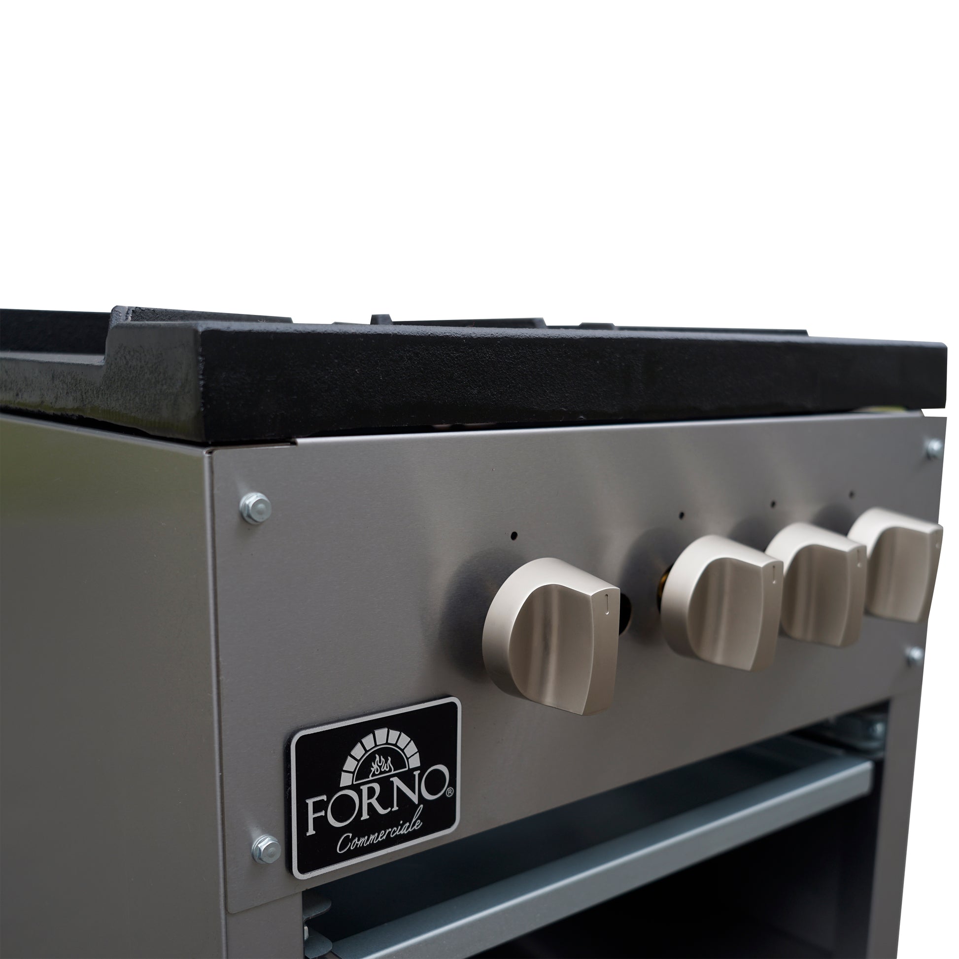 Forno Commerciale gas stock pot range, 2 powerful 3-ring burners, 160,000 BTU, durable stainless steel, heavy-duty cast iron grates - Forno Appliances