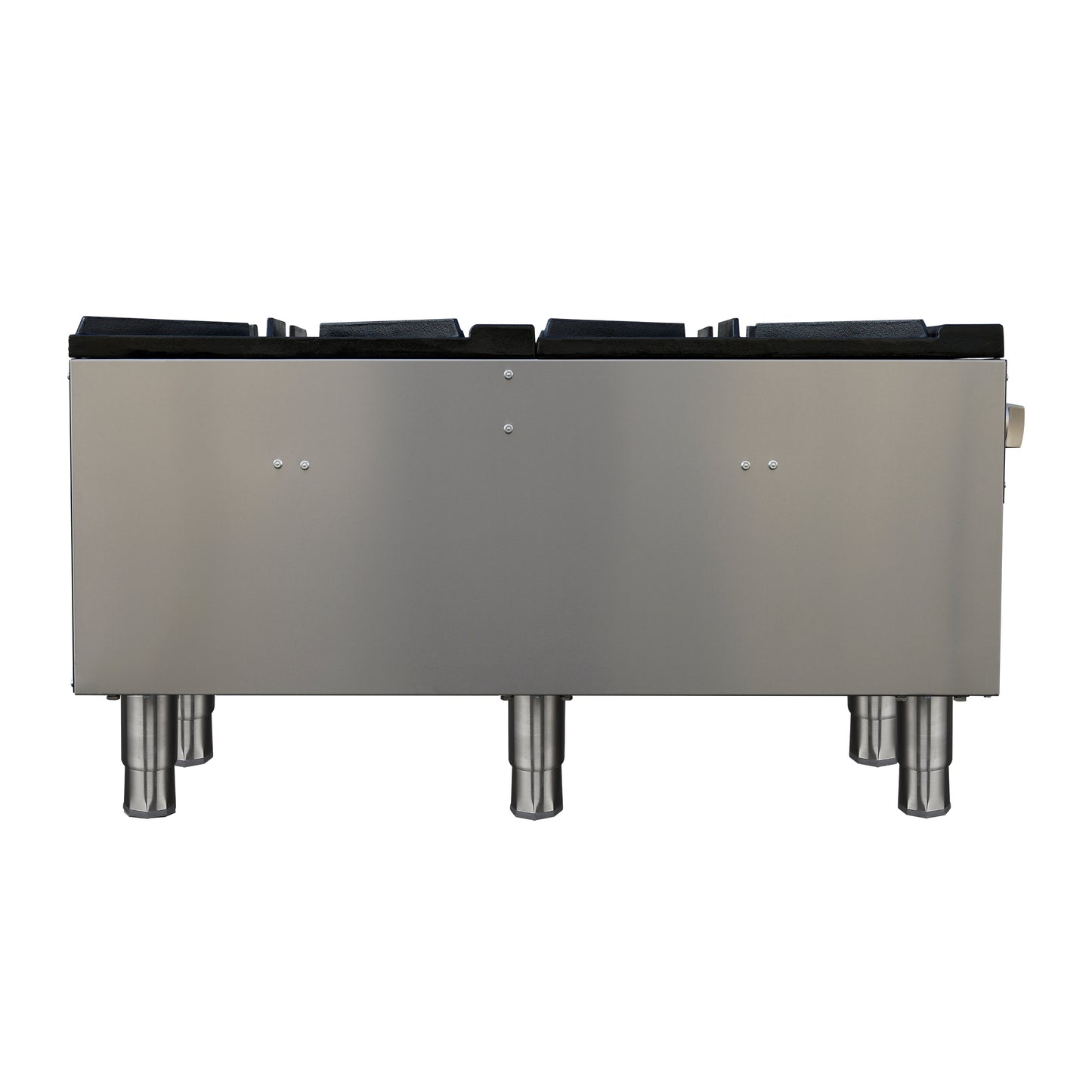 Forno Commerciale gas stock pot range, 2 powerful 3-ring burners, 160,000 BTU, durable stainless steel, heavy-duty cast iron grates - Forno Appliances