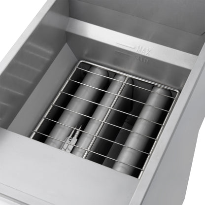 Friteuse commerciale au gaz propane FORNO, 3 brûleurs 90 000 BTU, capacité d'huile 40 lb